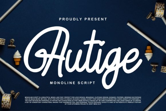 Autige Script Font: Vintage Elegance for Digital Branding