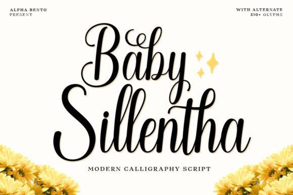 Baby Sillentha Script Font for Editorial Design
