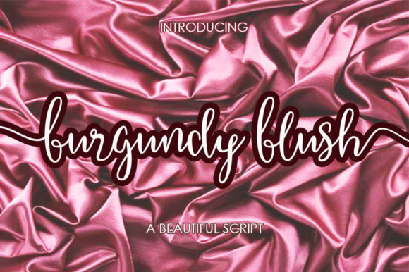 Burgundy Blush Script: A Playful Typeface for Creative Content