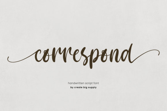 Correspond Script Font for Handmade and Commercial Projects