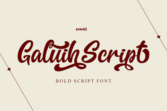 Galiuh Script Font: A Bold Handwritten Typeface for Crafters