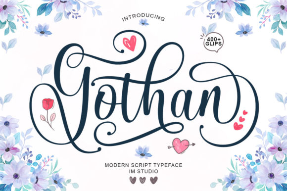 Gothan Script: A Luxurious Calligraphy Typeface for Creative Designers