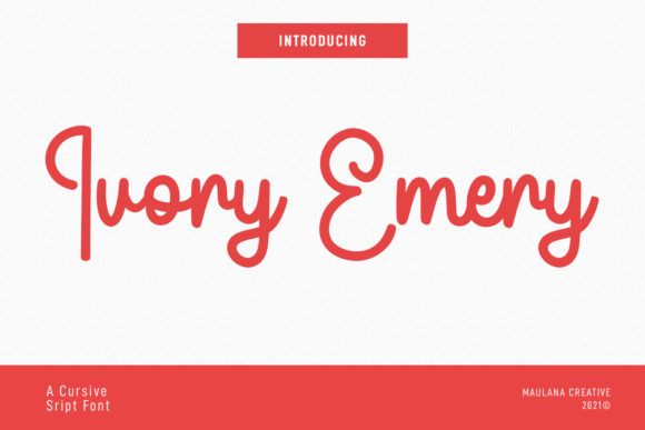 Ivory Emery Script Font – A Handcrafted Typeface for Creative Makers