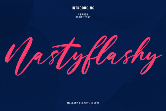 Nastyflashy Script Font for Elegant Editorial Design