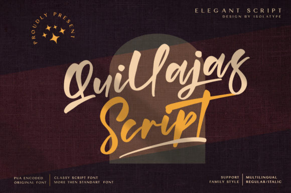 Quillajas Script: A Beautiful Font for Business Branding