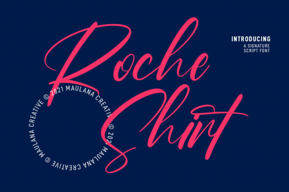 Roche Shirt Script: A Handwritten Font for Elegant Editorial Design