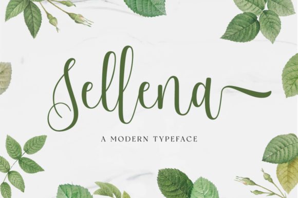 Sellena Script Font: A Delicate Handwritten Typeface for Elegant Branding