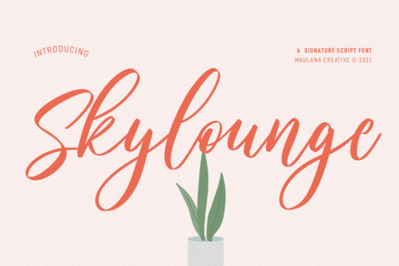 Skylounge Signature Script Font for Branding Projects