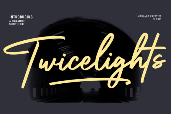 Twicelights Signature Script Font for Creative Makers