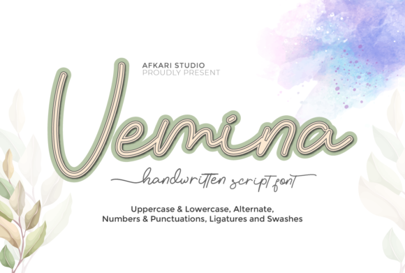 Vemina Script: A Handwritten Font for Editorial Elegance